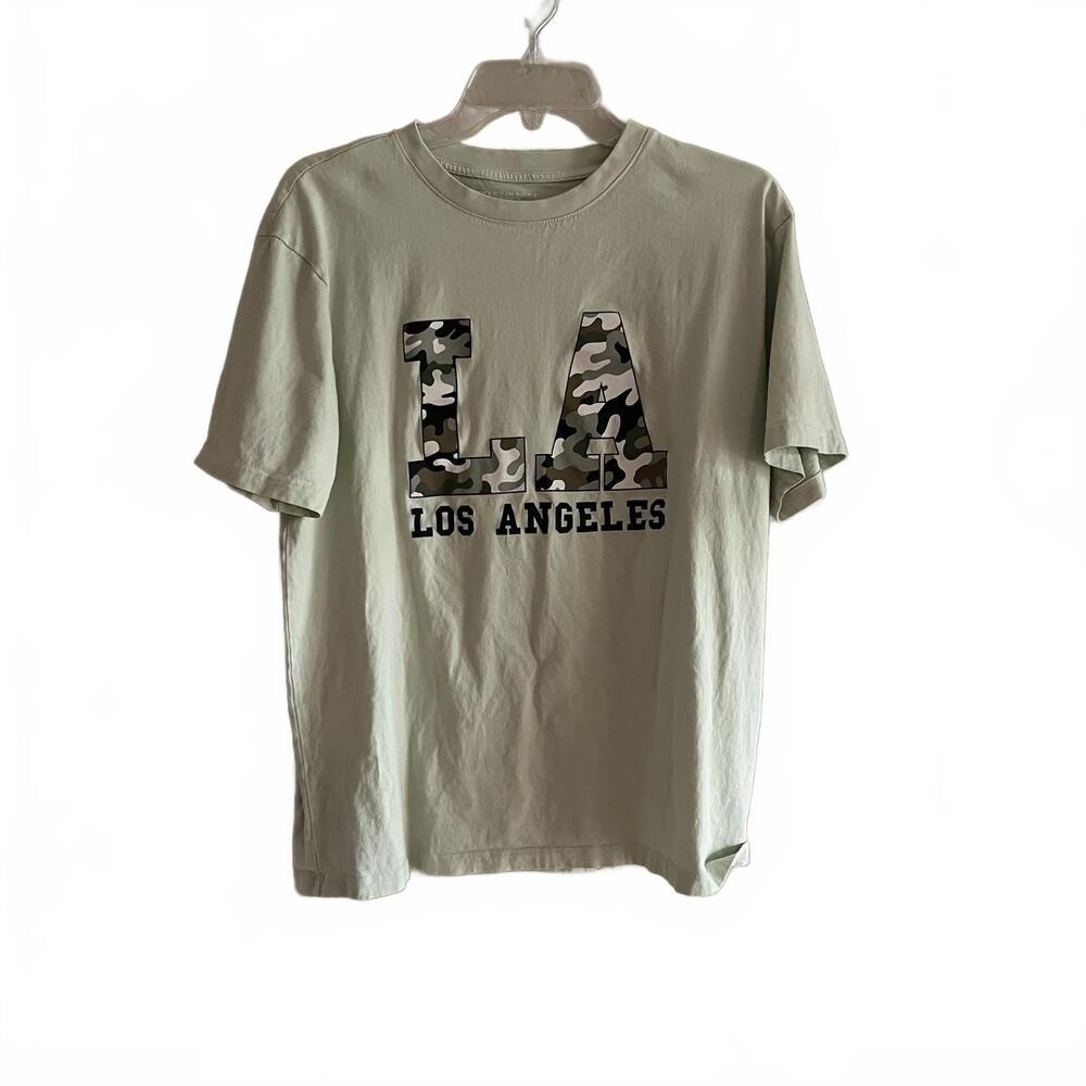 Women's Large‎ Primark LA Graphic Tee - Camo Print